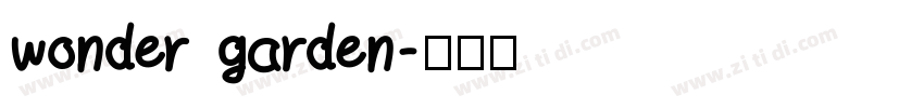 wonder garden字体转换